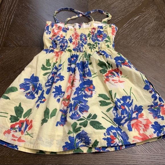 Abercrombie & Fitch pale yellow tropical floral mini dress Size M - Picture 8 of 13